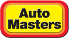 a yellow and red sign that says auto masters